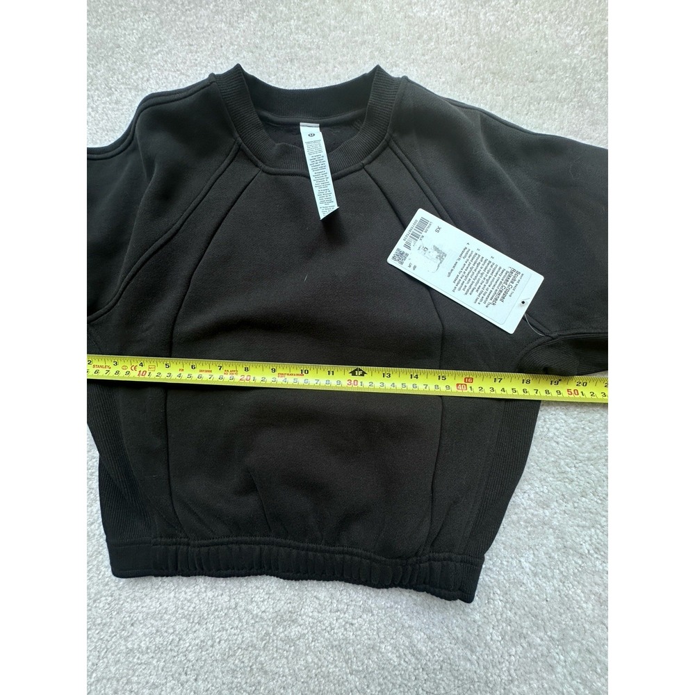 NWT Lululemon Scuba Cropped Relaxed Crewneck Black XS - Picture 8 of 10